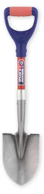 Produktbild von Spear & Jackson MICROROUND Micro-Rundspaten 695 mm (27 1/2"), Fiberglasstiel, Blatt aus Kohlenstoffstahl, kompakter Spaten für Enge Arbeitsbereiche und Aushubarbeiten