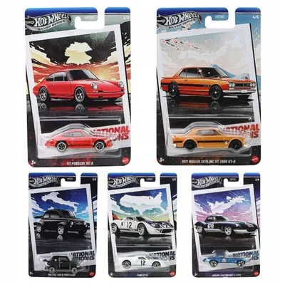 Image de Hot Wheels Premium Silver Series National Icons Set de 5 : JBY86, JBY87, JBY88, JBY89, JBY90
