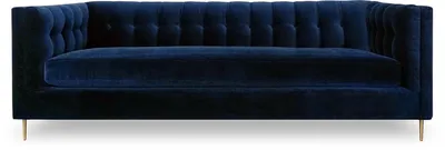 Image de Canapé design, 3 places, style Chesterfield, revêtement en tissu. Canapé, fauteuils, salon