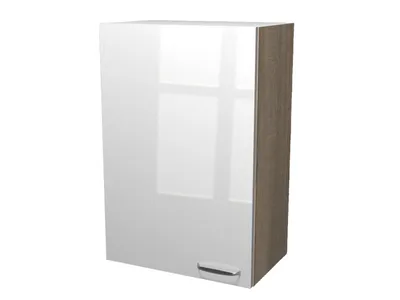 Produktbild von Hochhängeschrank Küche - 60 x 89 cm breit - Hochglanz Weiß Sonoma Eiche – Valencia