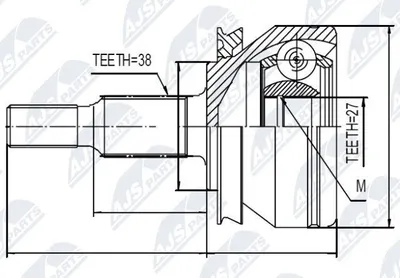 Produktbild von NTY Gelenksatz Antriebswelle Radseitig für VW Transporter V Bus (7HB, 7HJ, 7EB, 7EJ, 7EF, 7EG, 7HF, 7EC) NPZ-VW-032