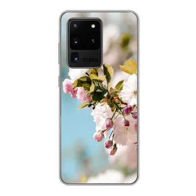 Produktbild von MuchoWow® Handyhülle Schutzhülle Hülle für Samsung Galaxy S20 Ultra Blumen - Blüte - Frühling Silikon Softcase Handy Hülle - Karteninhaber