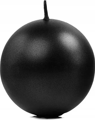 Immagine prodotto di Candela a sfera metallica, nera, 8 cm, 1 pz.