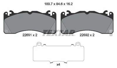 Produktbild von TEXTAR Bremsbeläge Satz Vorne für FORD USA Mustang VI Coupe 2269101