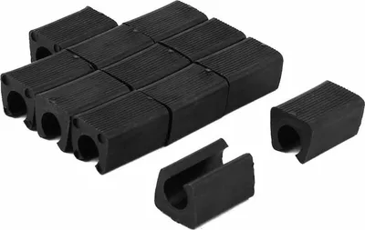 Obrázek produktu pro 12 kusů bruslí, nožiček, trubek na židle, kulatých konců trubek, nožiček, polštářků na stůl a židle, nábytku, obdélníkového protiskluzového plastu, 10 mm