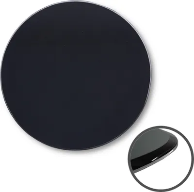 Produktbild von HOOZ Glasplatte für Kaminofen und Tischplatte in Ø50cm ESG Sicherheitsglas schwarz