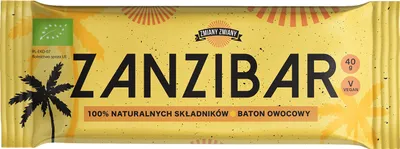 Zdjęcie produktu dla BATON OWOCOWY ZANZIBAR BEZGLUTENOWY40 g - ZMIANY ZMIANY