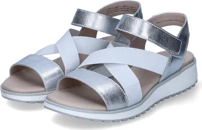 Produktbild von Caprice Damen Sandalen/ Sandaletten Silber Glattleder Größe: 37