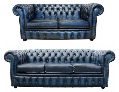 Produktbild von Chesterfield Design Luxus Polster Sofa Couch Sitz Garnitur Leder 3+2 Textil #75