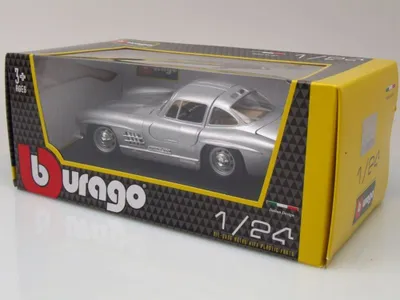Produktbild von Bburago 18-22023 - Modellauto - Mercedes-Benz 300SL 1954 (silber,  Maßstab 1:24)