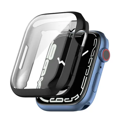 Produktbild von Strap-it TPU-Schutzhülle – Passend für Apple Watch 45 mm – Hülle für Apple Watch Series 7/8/9 – Schwarz – iWatch-Schutzhülle für Größe 45 mm