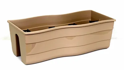 Produktbild von Balkonkästen Blumenkasten Blumentopf WAVE 60 cm Beige