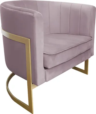 Produktbild von Sessel Glamour, goldfarbene Metallfüße, Modell MG55