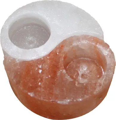 Obrázok produktu pre Serenity - Držiak na čajovú sviečku "Yin And Yang Rock Salt" WD3865 (jedna veľkosť) (oranžová)