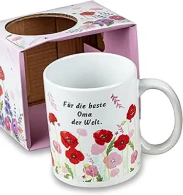 Produktbild von 1 Stück Kaffeebecher Tasse Becher mit Spruch- Oma für Muttertagsgeschenke