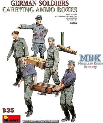 Immagine prodotto di MiniArt 1:35 Fig. Dt. Soldati con scatole di munizioni(5)