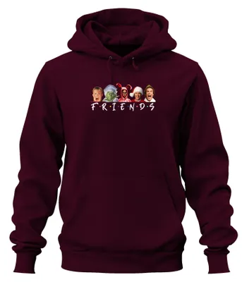 Obrázok produktu pre Friends Merry Christmas Christmas Movies - Christmas Xmas Uni mikina s kapucňou, bordová, S