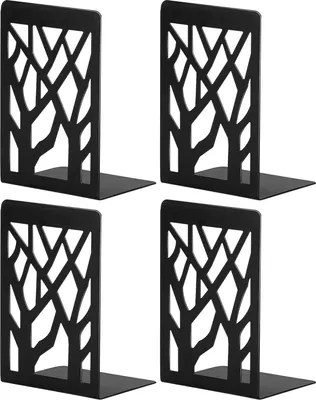 Obrázek produktu pro Stojan na knihy kovový černý 2 páry protiskluzový 18cm LEDERTEK inovativní design