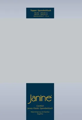 Produktbild von Janine Topper Comfort Jersey Spannbetttuch 90x190 cm - 100x220 cm silber