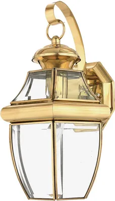 Produktbild von Wandlampe außen E27 IP44 Haus Hof Glas Messing Vintage Außenleuchte Wand