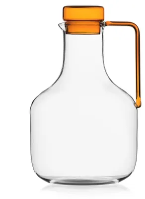 Klarer Bernstein-Krug Liberta, 185 ml, mit Deckel, spülmaschinengeeignet
