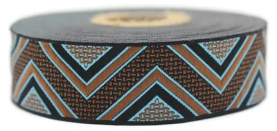 Jacquard-Band Chevron 10 m x 25 mm, gewebt, für Nähprojekte