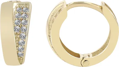 Produktbild von 333er/ Gold Klapp-Creolen "Nelani", Zirkonia, Gelbgold, 8 Karat