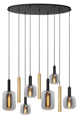 Zdjęcie produktu dla Loftowa lampa wisząca molekułowa JOANET 45494/19/96 szklana czarna złota
