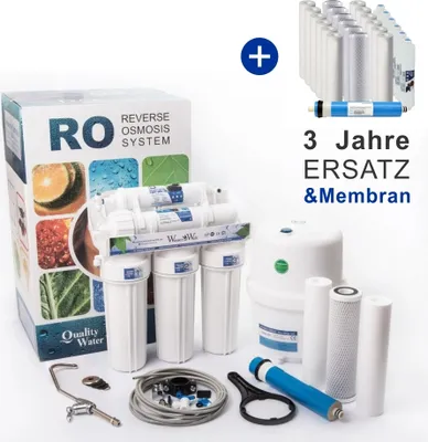 Produktbild von Umkehrosmoseanlage 5 Stufen RO5 Wasserfilter Mit 3 Jahre Ersatz Inkl. Membran
