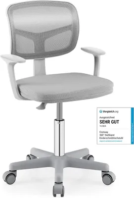 Imagen del producto de Silla giratoria de 360° para escritorio infantil, con altura de asiento ajustable de 40 a 54 cm