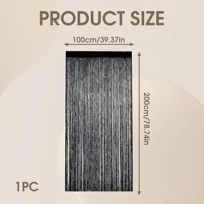 Imagen del producto de Cortina de alambre con cuentas, 100 x 200 cm, color , mosquitera para puerta de balcón