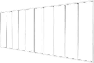 Produktbild von Verglaste Industriewand aus pulverbeschichtetem Aluminium - B 240 x H 105 cm - Weiß - BAYVIEW