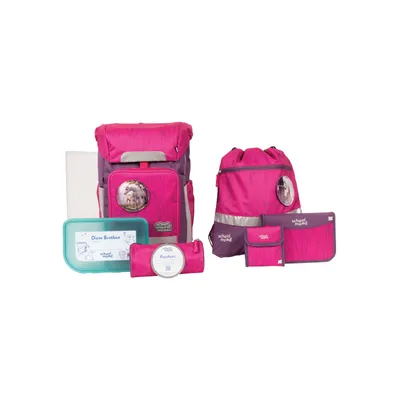 Produktbild von School-Mood Rebel mit LED Patchy Schulranzen-Set 8-teilig Luisa purpur