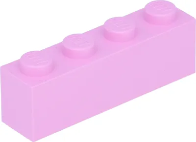 Zdjęcie produktu dla LEGO: 50 klocków 1x4 w kolorze jasnoróżowym