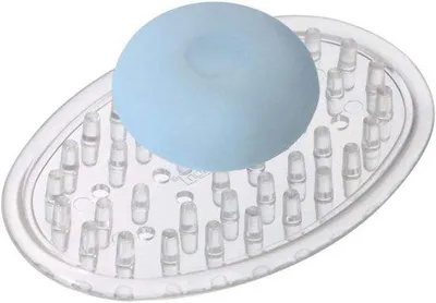 Produktbild von Kleine ovale Zeepdose aus Kunststoff transparent