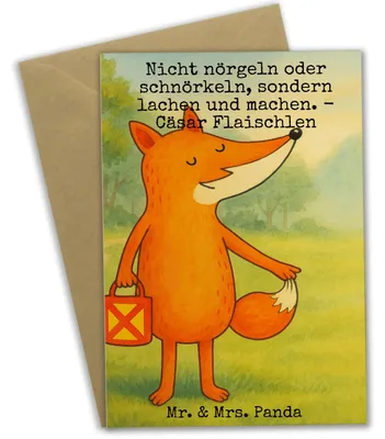 Produktbild von Mr. & Mrs. Panda Grußkarte Fuchs Laterne Design - Weiß - Geschenk, Optimistisch, Grußkarten, einladungskarten, Laternenumzug, hochzeitskarten, weihnachtskarten, Positiv