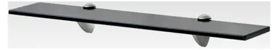 Produktbild von Wandregal aus Glas mit Glasboden in Schwarz 60x20 cm 8 mm