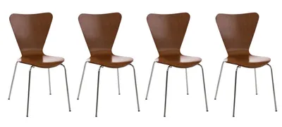 Produktbild von 4er Set Besucherstuhl HLO-CP3 braun