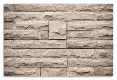 Produktbild von Wallario Frühstücksbrettchen aus Glas 20 x 30 cm mit rutschfesten Füßen, Motiv Steinwand grau-braun