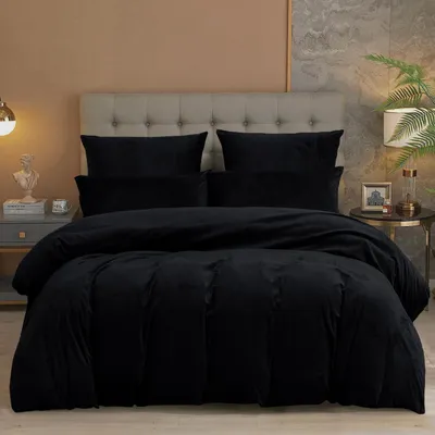 Produktbild von Solidchoice – Winterbettwäsche-Set, 220 x 240 cm, mit 2 Kopfkissenbezügen