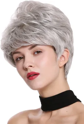 Produktbild von WIG ME UP Perücke kurz voluminös silbergrau grau DW2461-51