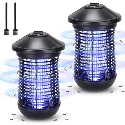 Produktbild von Fiqops 2er Elektrischer Insektenvernichter Insektenlampe 18W UV-Lampe Insektenfalle Draußen Mückenlampe