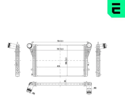 Obrázek produktu pro ERA 672033 Intercooler pro VW TIGUAN (5N) Turbo