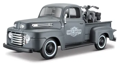 Obrázek produktu pro Maisto - Harley-Davidson Custom, 1948 Ford F-1 Pickup + 1:24 1942 WLA Flathead, 1:24