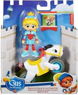 Image de MATTEL Gus Little Big Knight Iris et Poney 10cm