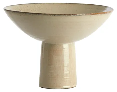 Immagine prodotto di Alzata in Vetroceramica VASCO lucida beige – Ø35,5x25,5 cm