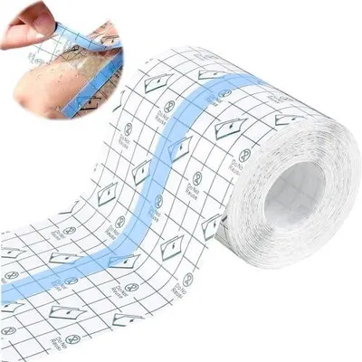 Produktbild von Zwei Rollen wasserdichte Duschpflaster, 15 cm x 10 m wasserdichte transparente Pflaster, große Rolle wasserdichte Pflaster, wasserdichte Tattoo-Pflaster, Sport-Duschfolien-Pflasterband.