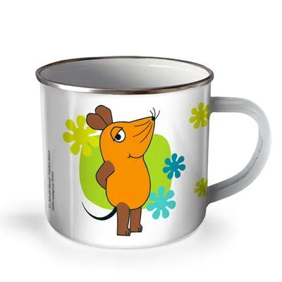 Produktbild von Trötsch Die Maus Emaille Becher Tasse Maus: Kaffeetasse Teetasse Geschenkidee Geschenk Tasse Emaillebecher