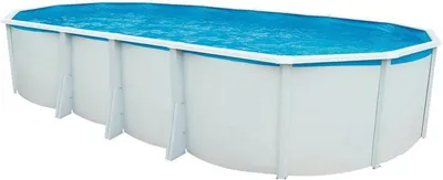 Produktbild von Steinbach Stahlwand Swimming Pool Set "Highline" weiß 640 x 366 x 132 cm ohne Zubehörset