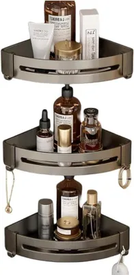 Produktbild von Famanu Eck-Duschcaddy mit Klebehaken - Duschregal ohne Bohren